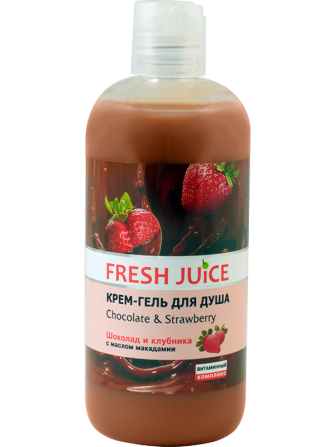 Fresh Juice. Крем-гель для душа. Шоколад и клубника 500 мл Житомир - изображение 1