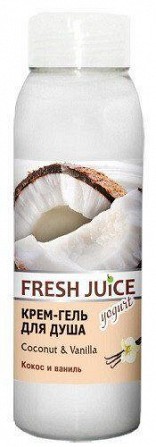Fresh Juice. Крем-гель для душа. Кокос и ваниль 300 мл Житомир - изображение 1