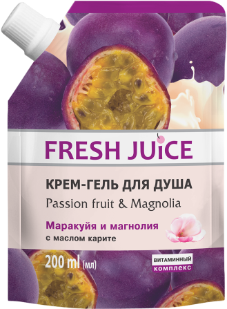 Fresh Juice. Крем-гель для душа. Маракуйя и магнолия 200 мл Житомир - изображение 1