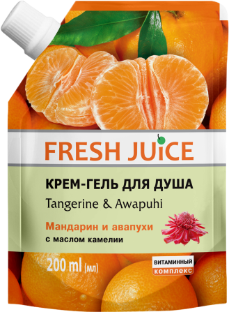 Fresh Juice. Крем-гель для душа. Мандарин и имбирь 200 мл Житомир - изображение 1