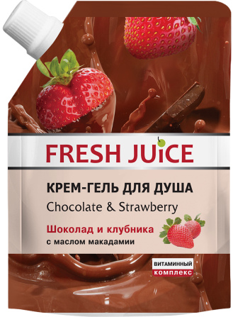 Fresh Juice. Крем-гель для душа. Шоколад и клубника 200 мл Житомир - изображение 1