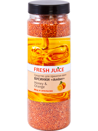 Fresh Juice. Средство для ванн Bath bijou. Янтарь. Мед и апельсин 450 г Житомир - изображение 1