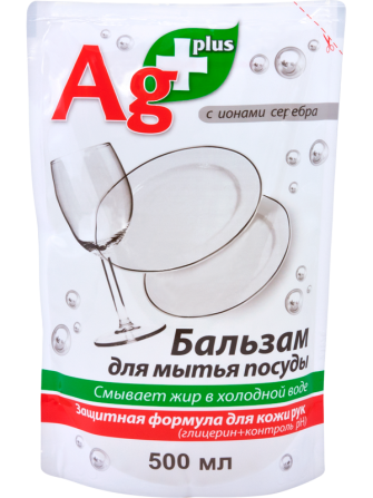 Ag-plus. Бальзам для мытья посуды Ag+. Дой-пак 500 мл Житомир - изображение 1