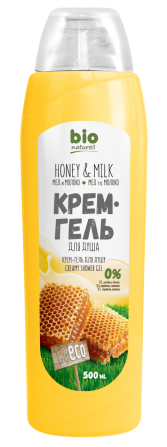 BIO Naturell. Крем-гель для душа. Мед и молоко 500 мл Житомир - изображение 1