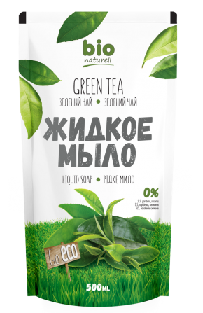BIO Naturell. Жидкое мыло. Зеленый чай. Дой-пак 500 мл Житомир - изображение 1