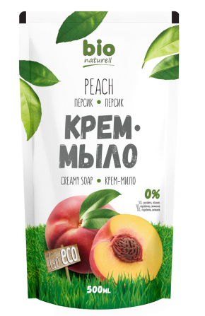 BIO Naturell. Крем-мыло. Персик. Дой-пак 500 мл Житомир - изображение 1
