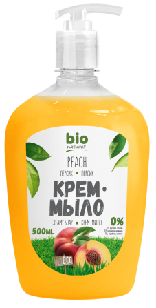 BIO Naturell. Крем-мыло. Персик 500 мл с дозатором Житомир - изображение 1