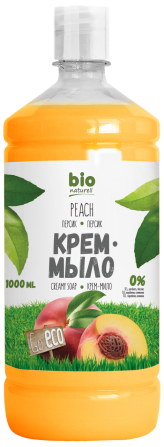 BIO Naturell. Крем-мыло. Персик (запаска) 1000 мл Житомир - изображение 1