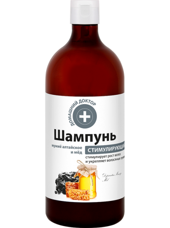 Домашний доктор. Шампунь Мумие алтайское и мед. Стимулирующий 1000 мл Житомир - изображение 1