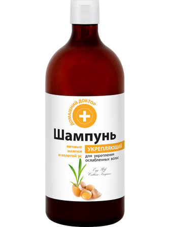 Домашний доктор. Шампунь. Яичные желтки и золотой ус. Для укрепления ослабленных волос 1000 мл Житомир - изображение 1