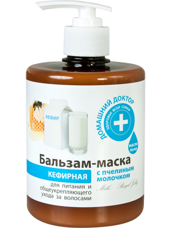 Домашний доктор. Бальзам-маска. Кефирная с пчелиным молочком. Питание 500 мл Житомир - изображение 1