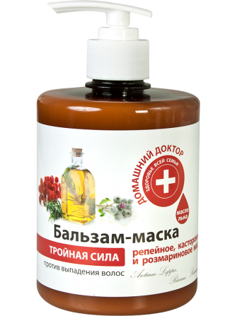 Домашний доктор. Бальзам-маска. Тройная сила. Против выпадения 500 мл Житомир - изображение 1