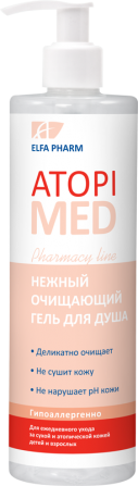 Elfa Pharm Atopi Med Нежный очищающий гель для душа 400мл Житомир - изображение 1