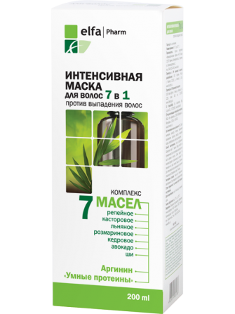 Elfa Pharm 7 масел. Интенсивная маска для волос 7в1 200 мл Житомир - изображение 1