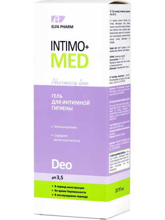 Elfa Pharm Intimo+med. Гель для интимной гигиены Deo 200 мл Житомир - изображение 1