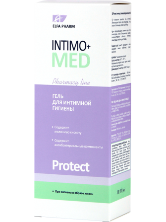 Elfa Pharm Intimo+med. Гель для интимной гигиены Protect 200 мл Житомир - изображение 1
