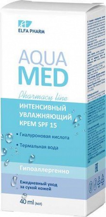 Elfa Pharm Aqua Med. Увлажняющий крем. Интенсивный SPF 15 40 мл Житомир - изображение 1