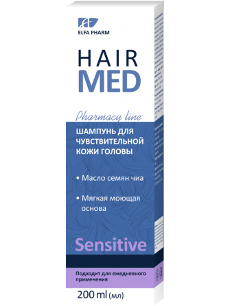 Elfa Pharm Hair med Sensitive. Шампунь для чувствительной кожи головы 200 мл Житомир - изображение 1