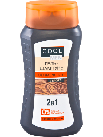 Cool Men ULTRAENERGY. Гель-шампунь 2в1 250 мл Житомир - изображение 1