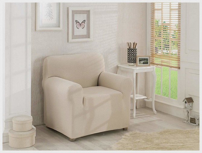 Чехол на кресло Апельсиновый Home Collection Karna Турция 50154 Новое, Бежевый Житомир - изображение 1