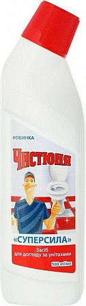 Чистюня. Средство по уходу за унитазами. Суперсила 500 мл Житомир - изображение 1