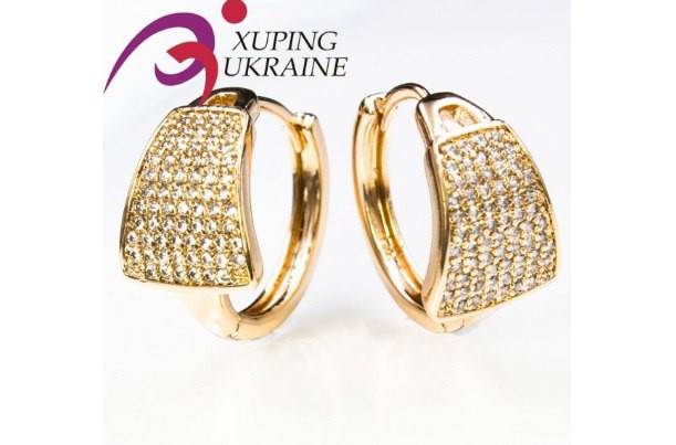 Бижутерия Xuping Серьги позолоченные Запорожье - изображение 1