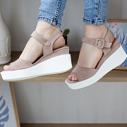 Женские босоножки Fashion Yicky 2728 38 размер 24,5 см Бежевый Житомир