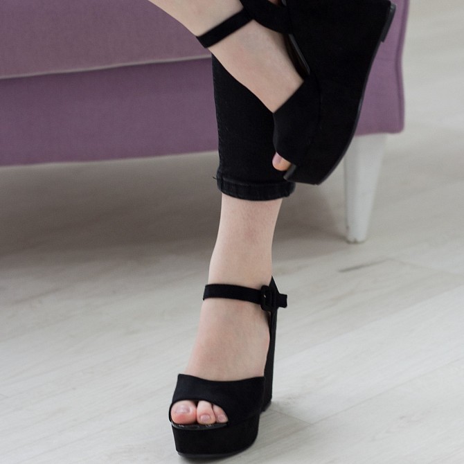 Женские босоножки Fashion Jabber 2719 39 размер 24,5 см Черный Житомир - изображение 1