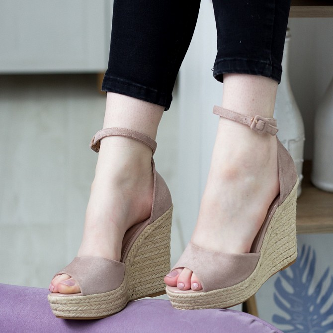 Женские босоножки Fashion Labelle 2811 37 размер 23,5 см Бежевый Житомир - изображение 1