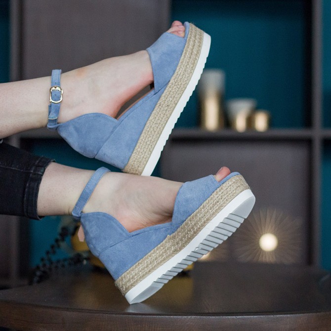 Женские босоножки Fashion Macky 2792 36 размер 23,5 см Голубой Житомир - изображение 1
