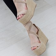 Женские босоножки Fashion Abs 2773 36 размер 23,5 см Бежевый Житомир