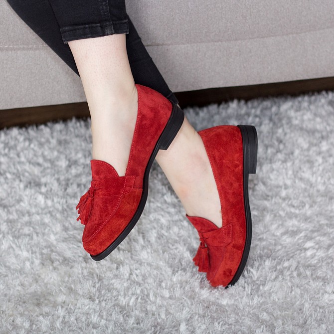 Лоферы женские Fashion Falstaff 2799 36 размер 23,5 см Красный Житомир - изображение 1