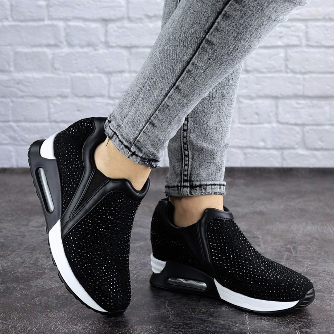 Сникерсы женские Fashion Tori 2021 40 размер 25 см Черный Житомир - изображение 1