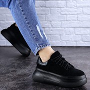 Женские сникеры Fashion Jeffy 1714 40 размер 25 см Черный Житомир