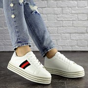 Женские стильные кеды на платформе Fashion Roshe 1157 37 размер 23 см Белый Житомир