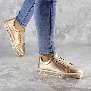 Женские стильные кроссовки Fashion Freddy 1011 39 размер 23,5 см Золотистый Житомир