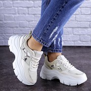 Женские кроссовки Fashion Braxton 1742 39 размер 24 см Бежевый Житомир