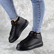 Кеды женские зимние Fashion Rover 2235 37 размер 23,5 см Черный Житомир