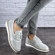 Кеды женские кожаные Fashion Pooch 1822 38 размер 24 см Голубой Житомир