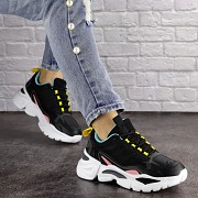 Женские кроссовки Fashion Nando 1393 38 размер 24 см Черный Житомир