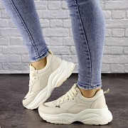 Женские кроссовки Fashion Nano 1468 38 размер 24 см Бежевый Житомир