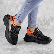 Кроссовки женские Fashion Rufis 2151 36 размер 23 см Черный Житомир