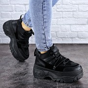 Сникеры женские Fashion Cujo 2121 36 размер 23 см Черный Житомир