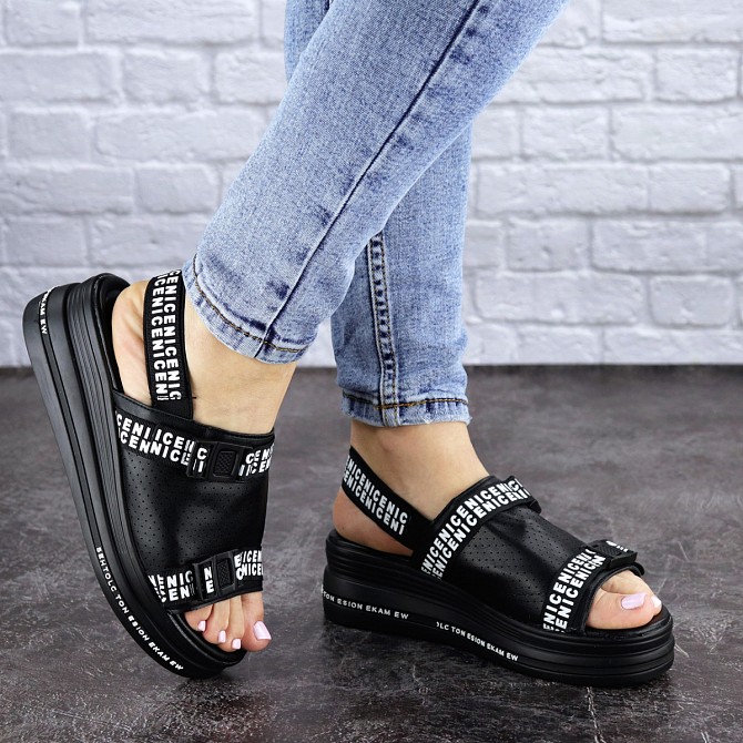 Женские сандалии Fashion Punkin 1854 39 размер 25 см Черный Житомир - изображение 1