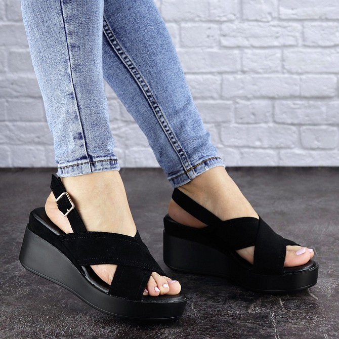 Женские босоножки Fashion Rocky 1825 37 размер 24 см Черный Житомир - изображение 1
