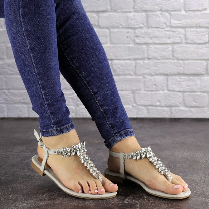 Женские босоножки вьетнамки Fashion Amber 1595 38 размер 24,5 см Серый Житомир - изображение 1