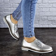 Женские туфли кожанные Fashion Cisco 1927 36 размер 23 см Серебро Житомир