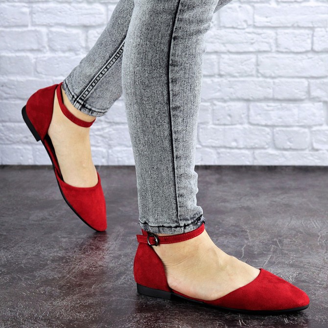 Женские балетки Fashion Bommer 1741 36 размер 23,5 см Красный Житомир - изображение 1