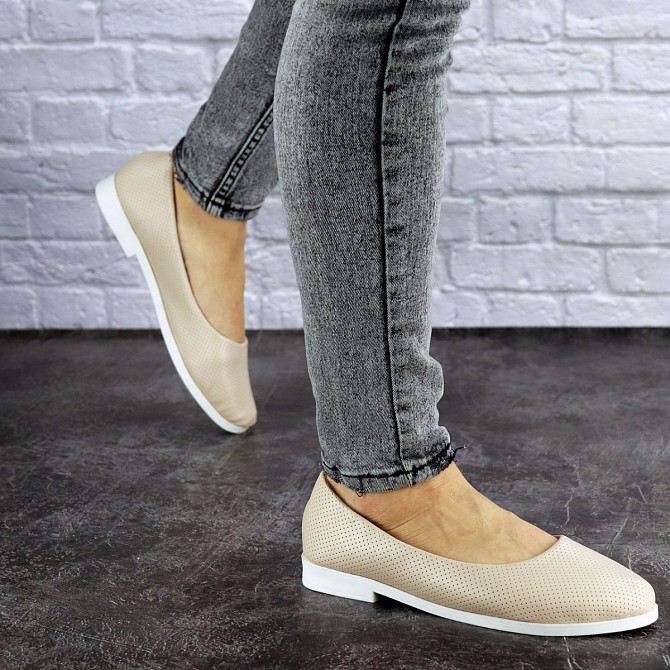 Женские балетки Fashion Nux 1863 38 размер 24,5 см Бежевый Житомир - изображение 1