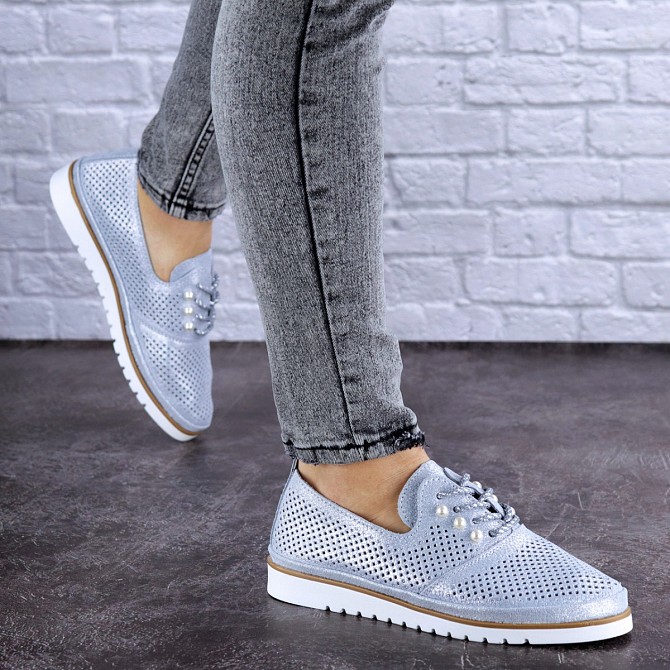 Женские кожаные туфли Fashion Niky 1726 39 размер 24,5 см Голубой Житомир - изображение 1